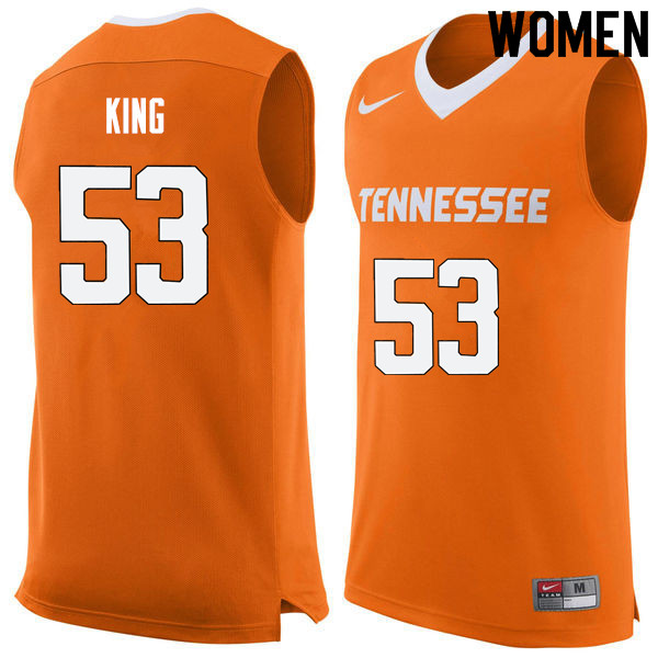 Women #53 Bernard King Tennessee Volunteers College Basketball Jerseys Sale-Orange